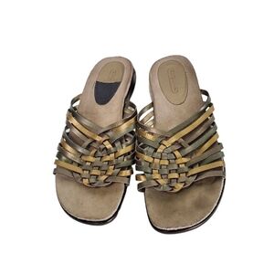 Easy Spirit Esellie Metallic Slide Sandal Size 8M